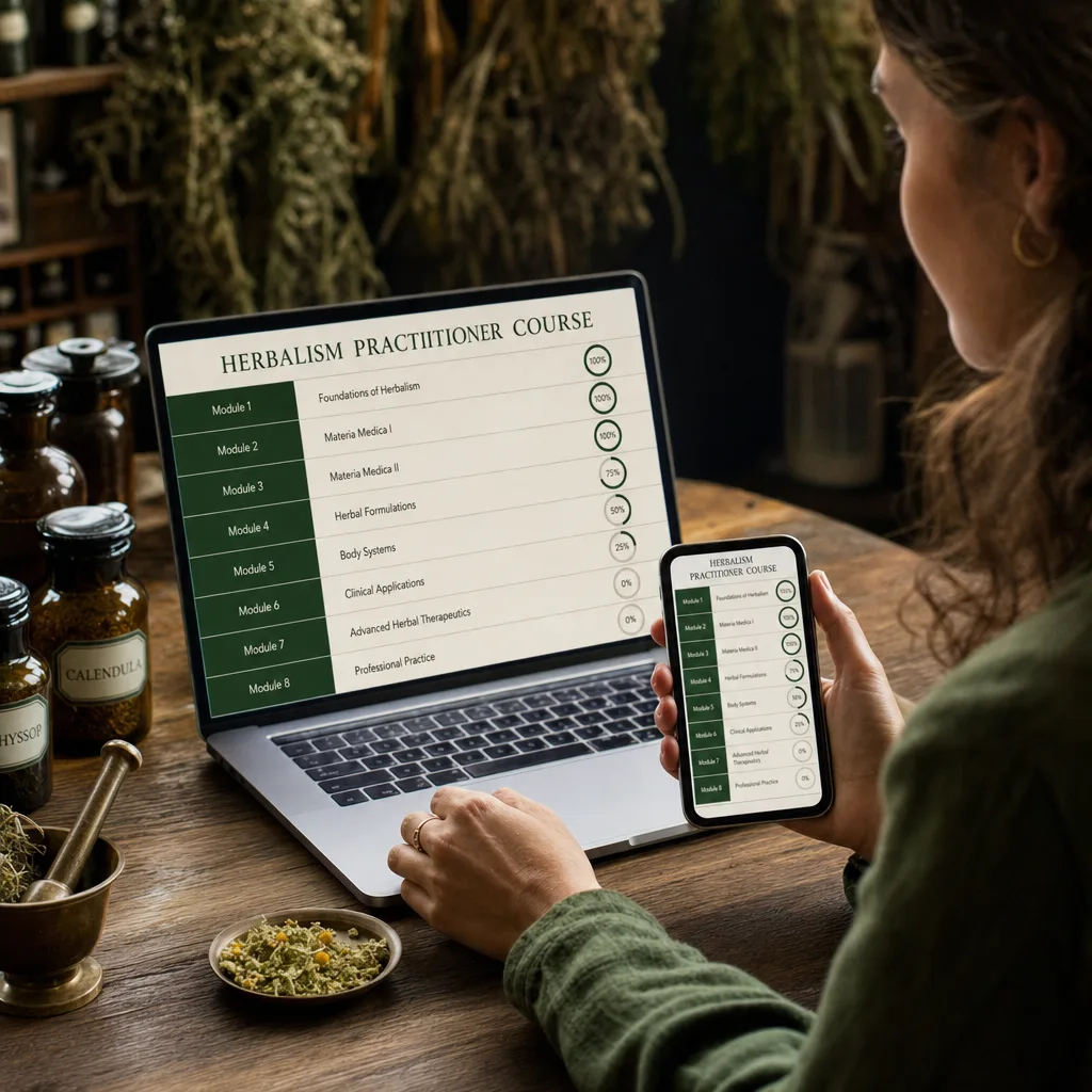 The complete course: 8 modules and 42 lessons in the Verda platform