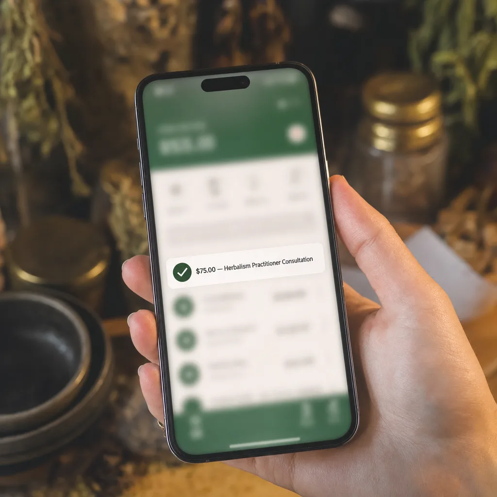 Your first paid session: payment received on the reader's phone